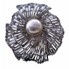 Dreesed Brooch Pin Cubic Zircon Sparkling Sophisticate Bridal Brooch Pin