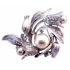 Turlip Brooch Very Sophisticate Made with Silver Metal Exclusive Quality Decorated Sparkling W/ Cubic Zircon Wedding Cake Brooch