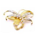 Artistically Designed Gold Bow Brooch Pefect For Wedding Dress Sashes