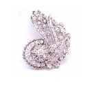 Artistically Made Vintage Brooch & Can Be Pendant Fully Embedded with CZ