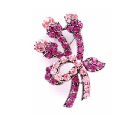 A Flare for your Flair Fuchsia & Rose Crystals Swirling Brooch/Pendant