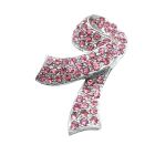 Pink Crystals Brooch For Breast Cancer Charitable Jewelry