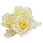 Flower Brooch In Yellow Butter Color Brooch For Wedding Dress