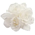 Pure White Satin Handmade Flower Brooch For Beautiful Wedding Dress Brooch