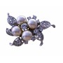 Cubic Zircon & Pearls Bridemades Wedding Dress Brooch Pin