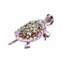 Peridot Crystal Turtle Tag Silver Casting Unique Brooch & Pendant