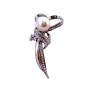 Cheap Wedding Brooch Heart Shaped Stem with Pearl Diamante Brooch