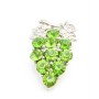 Sparkling & Gorgeous Peridot Crystals Tree Brooch Pin