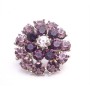 Pretty Amethyst & Lite Amethyst Crystals Brooch Shinning Prom Jewelry