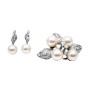 Earrings & Brooch Combo Holiday Gift Diamante Pearl Brooch & Earrings