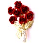 Valentine Gift Red Rose Bouquet Cake Brooch Pin Christmas Wedding Gift