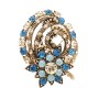 Sparkling Diamante Artistically Decorated Embedded Crystals Brooch Pin