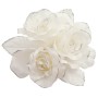 Pure White Rose Satin Handmade Flower Brooch For Fashion Wedding Dress