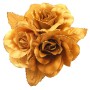 Looking For Golden Rose Satin Flower Dress Brooch & Hair Bun Brooch