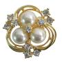 Beautiful Flower Crystals & Pearls Sparkling Bridal Brooch & Hair Pin