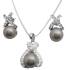 Perfect Lavender Pearls Oyster Pearls Pendant Necklace & Earrings Under $20 Set