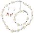 Fashion Wedding Jewelry Made With Genuine Material Siam Red Crystals & Freshwater Pearls