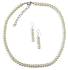 Natural Freshwater Pearls Ivory Color Necklace Set Exclusive Wedding Jewelry