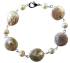 Prom Jewelry In Coin Freshwater 12mm Pearls White Pearls & Genuine Swarovski AB Crystals Prom Bracelet