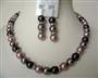 Bridesmaid Gift Bridal Jewelry Necklace Set Gifts Tri Color Of Pearl Sets