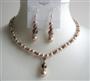 Bridesmaid Gift Bridal Jewelry Genuine Necklace Set Gifts Genuine Swarovski Tri Color Of Genuine Pearl Sets