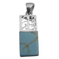 Green Turquoise Inlaid Pendant Artistically Designed Pendant