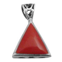 Sterling Silver Jewelry In trendy Designs Pick From Our Collection Of Stylish CelebritY Coral Inlay Sterling Silver Pendant