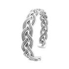 Solid Sterling Silver Twisted Wire Cuff Bracelet Gift To Men Or Women