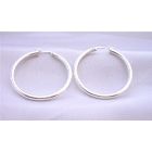 Sterling Silver Wire Hoop Earrings Endless Hoop Earrings Weight 9.5 gms