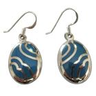 Fashionable Sterling Silver Affordable Turquoise Inlaid Earrings