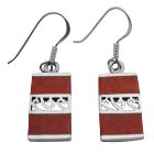 Red Coral Beautiful Inlay Red Coral Sterling Silver 92.5 Stamped