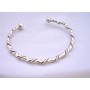 Sterling Silver Bangle Bracelet Ethnic Designed Silver Sterling 92.5