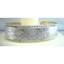 Self Designed Sterling Silver Cuff Bracelet w/ Border Designed