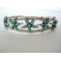 Sterling 92.5 Bracelet Turquoise Design Silver Cuff Bracelet