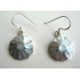925 Silver Flower with Mother Of Pearls Inlay Earrings