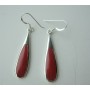 Sterling Silver Red Coral Earrings Sterling 92.5 Earrings
