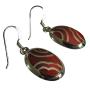 Funky Stylish Coral Red Stone Inlay Sterling Silver 92.5 Earrings