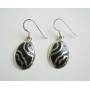 Striking Sterling Silver Inlay Black Onyx Silver 92.5 Earrings