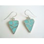 Adorable Sterling Silver 92.5 Earrings Turquoise Heart Earrings