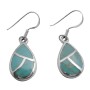 Inexpensive Green Turquoise Inlaid Sterling Silver Gift Jewelry