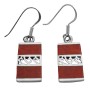 Red Coral Beautiful Inlay Red Coral Sterling Silver 92.5 Stamped