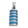Stylish Pendant w/ Inlaid Turquoise Sterling Silver Pendant