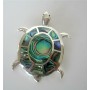 Turtle Abalone Shell STERLING Silver PENDANT Weight 15.4 gm