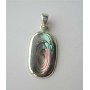 Abalone Shell Oval Sterling Silver Pendant