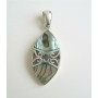 Sterling Silver Pendant w/ Abalone Inlay Silver Designed Sterling 92.5