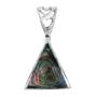 Triangular Abalone Shell Pendant in Sterling Silver