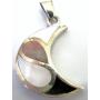 Moon Sterling Silver Pendant Mother Of Pearls Pendant