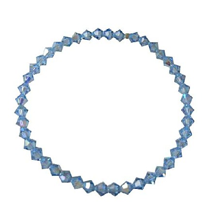 Lite Sapphire Crystals Crystals Stretchable Bracelet