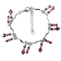 Amethyst Swarovski Crystals light and dark mix match dangling