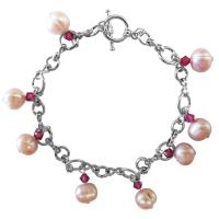 Gorgeous Fresh water Rosaline Pearls and Swarovski Crystals